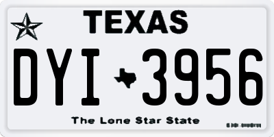 TX license plate DYI3956