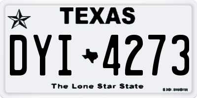 TX license plate DYI4273