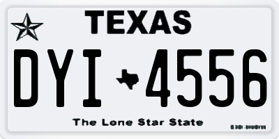 TX license plate DYI4556