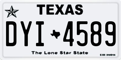 TX license plate DYI4589