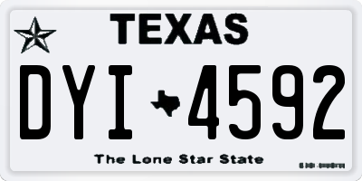 TX license plate DYI4592