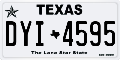 TX license plate DYI4595