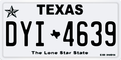 TX license plate DYI4639