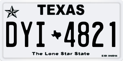 TX license plate DYI4821
