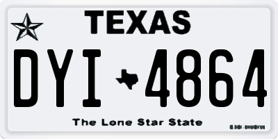 TX license plate DYI4864