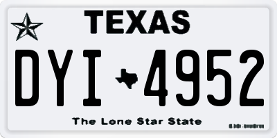 TX license plate DYI4952