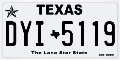 TX license plate DYI5119
