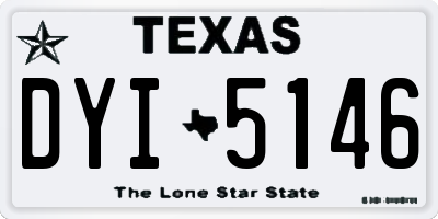 TX license plate DYI5146