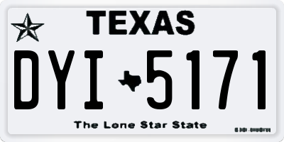 TX license plate DYI5171
