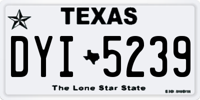 TX license plate DYI5239