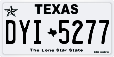 TX license plate DYI5277
