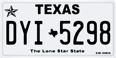 TX license plate DYI5298