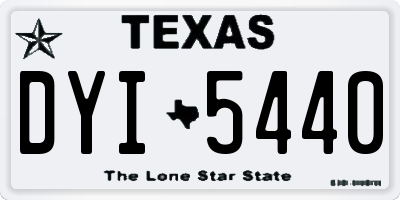 TX license plate DYI5440