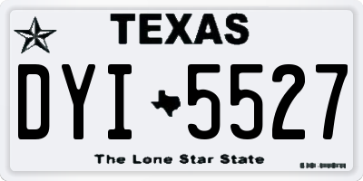 TX license plate DYI5527