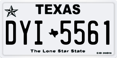 TX license plate DYI5561