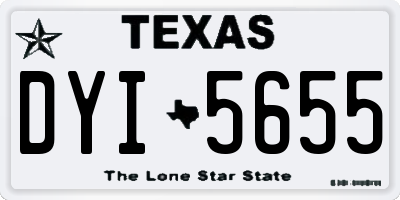 TX license plate DYI5655