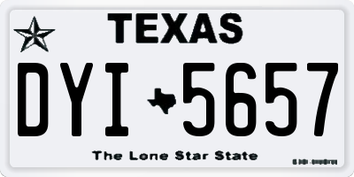 TX license plate DYI5657