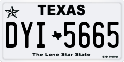 TX license plate DYI5665