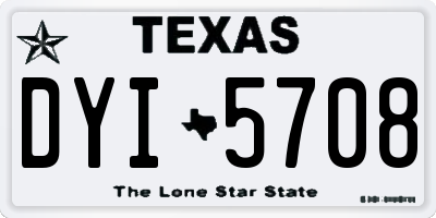 TX license plate DYI5708