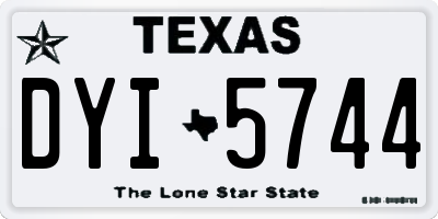TX license plate DYI5744