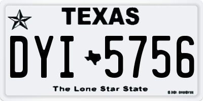TX license plate DYI5756