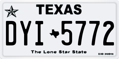 TX license plate DYI5772