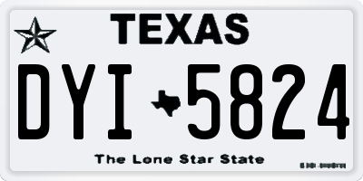 TX license plate DYI5824