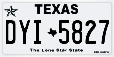 TX license plate DYI5827