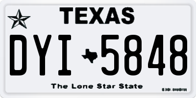TX license plate DYI5848