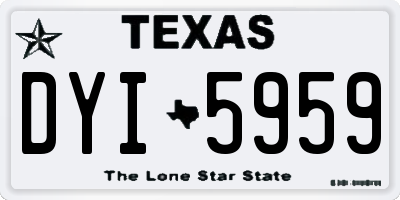 TX license plate DYI5959