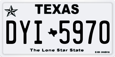 TX license plate DYI5970