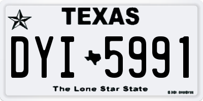 TX license plate DYI5991