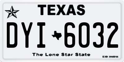 TX license plate DYI6032