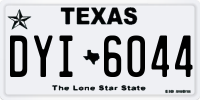 TX license plate DYI6044