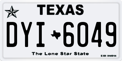 TX license plate DYI6049