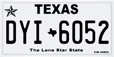 TX license plate DYI6052