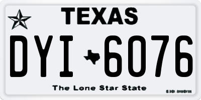 TX license plate DYI6076