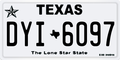 TX license plate DYI6097