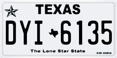 TX license plate DYI6135