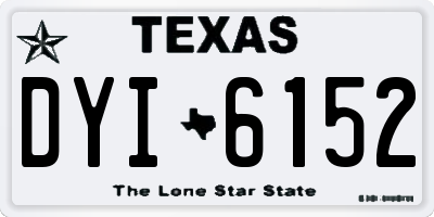 TX license plate DYI6152