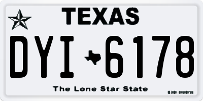 TX license plate DYI6178