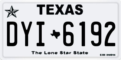 TX license plate DYI6192