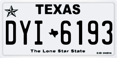 TX license plate DYI6193