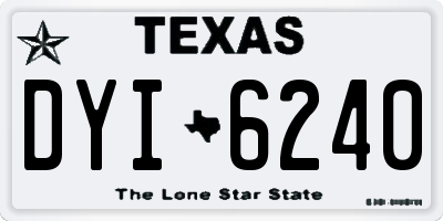 TX license plate DYI6240