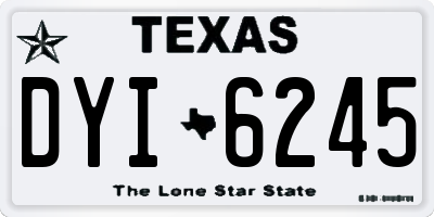 TX license plate DYI6245