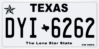 TX license plate DYI6262