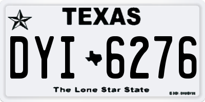 TX license plate DYI6276