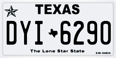 TX license plate DYI6290