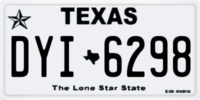 TX license plate DYI6298