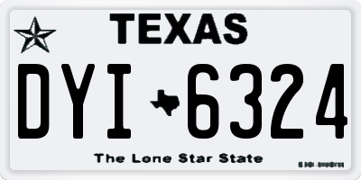 TX license plate DYI6324